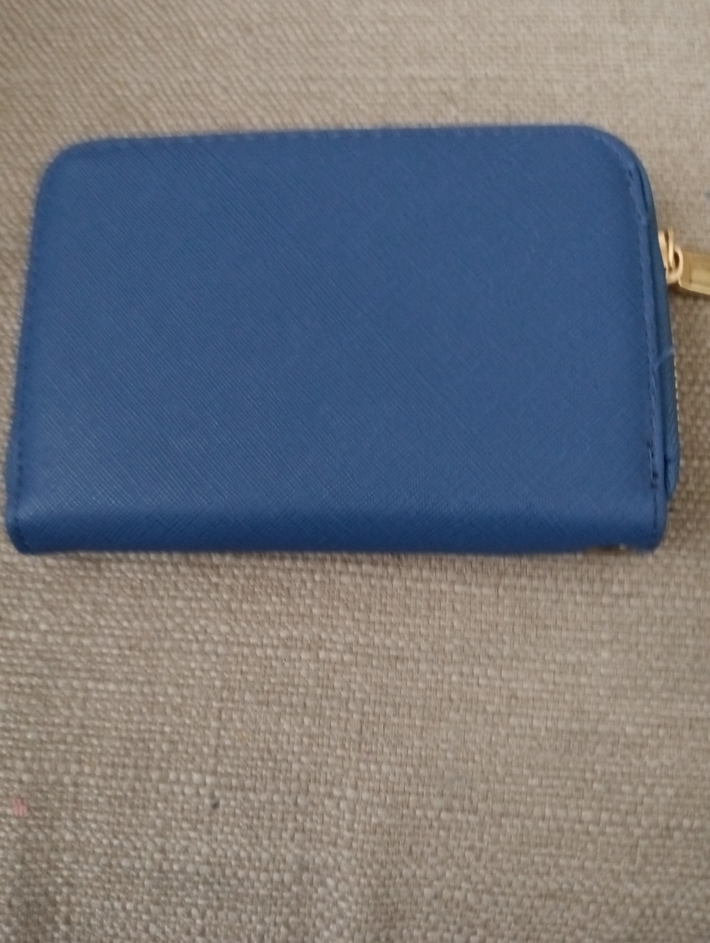 Compact Blue Zip Wallet - Picture 2 of 3